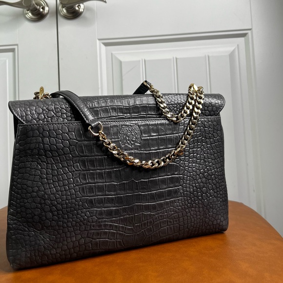 Bruno Magli Croc Embossed Chain Shoulder Bag